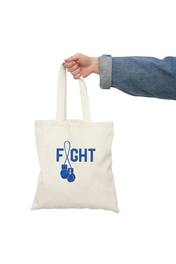 Fight Colon Cancer Awareness Survivor Ribbon Print Unisex Tote Bag D390573
