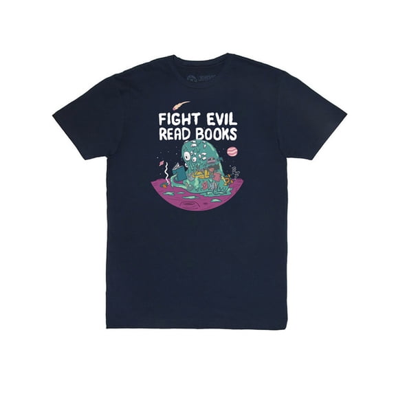 Fight Evil, Read Books: 2023 Design Unisex T-Shirt X-Large, (Other)
