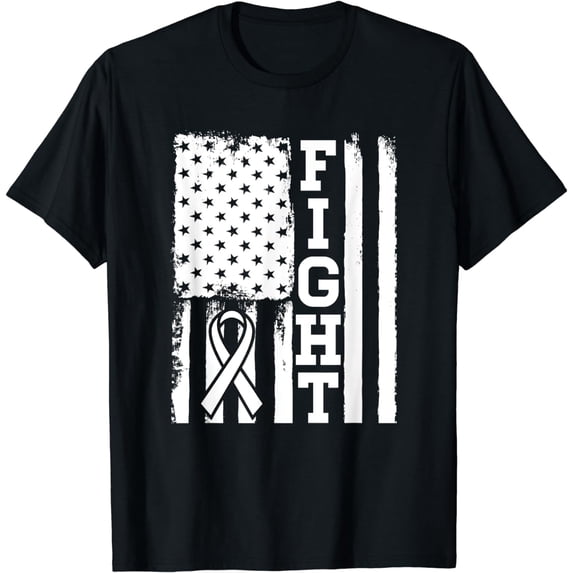 Fight Flag - Lung Cancer Shirt Gift For Lung Cancer Fighter