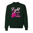thumbnail image 1 of Fight For A Cure Breast Cancer Awareness Mens Crew Neck , Forest Green, X-Large, 1 of 5
