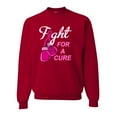 thumbnail image 1 of Fight For A Cure Breast Cancer Awareness Mens Crew Neck , Red, X-Large, 1 of 5