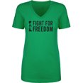 thumbnail image 1 of Fight For Freedom Womens V-Neck T-Shirt, 1 of 2