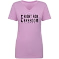 thumbnail image 1 of Fight For Freedom Womens V-Neck T-Shirt, 1 of 3