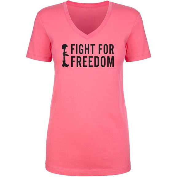 Fight For Freedom Womens V-Neck T-Shirt