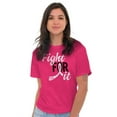 thumbnail image 1 of Fight For It Breast Cancer Aware Pink Women's Plus Size Graphic Tee Brisco Brands 3X, 1 of 5