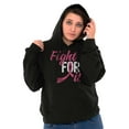 thumbnail image 1 of Fight For It Breast Cancer Aware Pink Women Plus Size Graphic Pullover Hoodie Brisco Brands 5X, 1 of 4