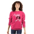 thumbnail image 1 of Fight For It Breast Cancer Aware Pink Women Plus Size Crewneck Sweatshirt Brisco Brands 2X, 1 of 5