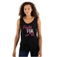 thumbnail image 1 of Fight For It Breast Cancer Aware Pink Womens Plus Size Graphic Tank Top Brisco Brands 2X, 1 of 5