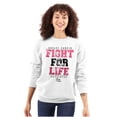 thumbnail image 1 of Fight For Life Breast Cancer Aware Women Plus Size Crewneck Sweatshirt Brisco Brands 2X, 1 of 5