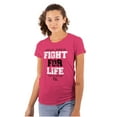 thumbnail image 1 of Fight For Life Breast Cancer Aware Womens Fitted Plus Size Graphic Tee Brisco Brands 3X, 1 of 5