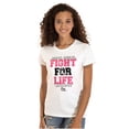thumbnail image 1 of Fight For Life Breast Cancer Aware Womens Slim Fit Graphic Tee Brisco Brands L, 1 of 5