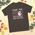 thumbnail image 1 of Fight For Those Without Your Privilege USA Flag 4th Of July Graphic classic tee (Dark Chocolate, S), 1 of 4
