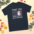 thumbnail image 1 of Fight For Those Without Your Privilege USA Flag 4th Of July Graphic classic tee (Navy, 3XL), 1 of 4