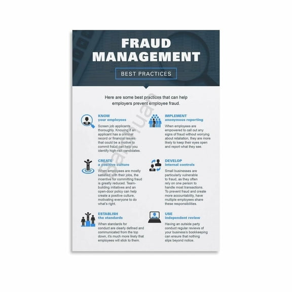 Fight Fraud Fraud Prevention Poster 1 Canvas Painting Wall Art Poster for Bedroom Living Room Decor