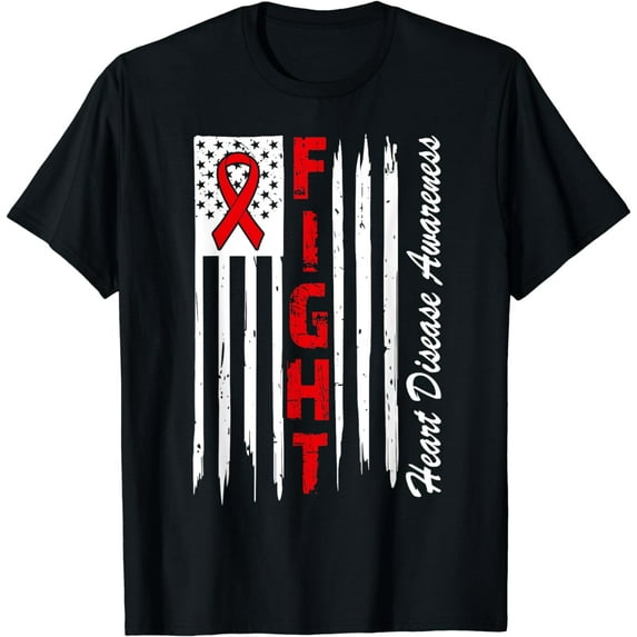 Fight Heart Disease Go Red American Heart Disease Awareness T-Shirt