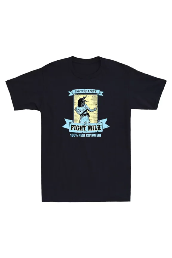 Fight Like A Crow 100% Real Crowtein Funny Quote Meme Gift Vintage Men's T-Shirt