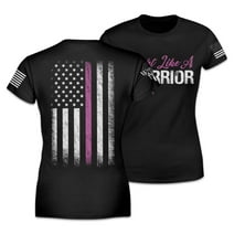 Fight Like A Warrior - Women's Relaxed Fit T-Shirt Patriotic Tribute Tee | American Pride Veteran Support Shirt | 100% Cotton Military Apparel