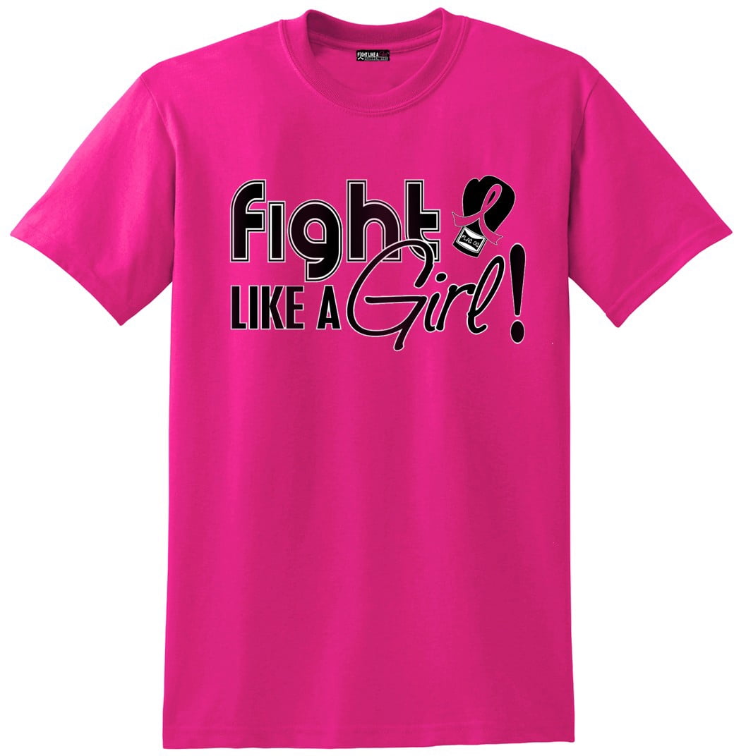 Fight Like a Girl Breast Cancer T Shirt Unisex Hot Pink L Walmart