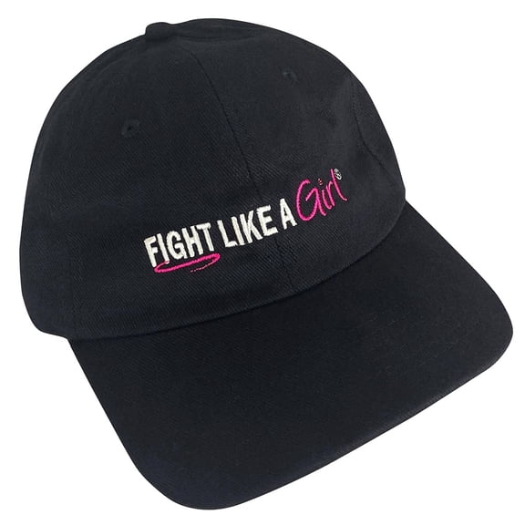 Fight Like a Girl Hybrid Embroidered Cap - Black w/ Pink