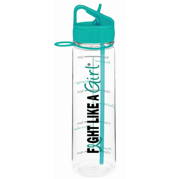 Fight Like a Girl Hybrid SlimKim Water Bottle - Teal