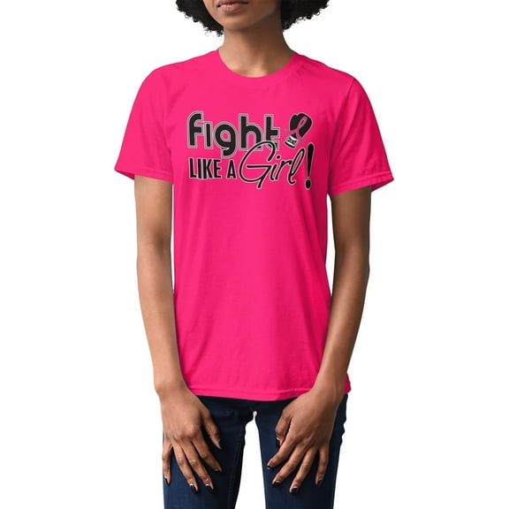 Fight Like a Girl Signature Unisex T-Shirt - Hot Pink [S]