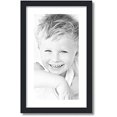 thumbnail image 1 of 10x19 inch  black picture frame with 2 inch single crisp mat, singlemat-frbw26079-10x19-1461, 1 of 2