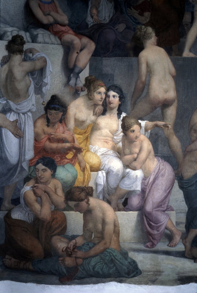 Fight Of The Spartan Women Canvas Art - (18 x 24)