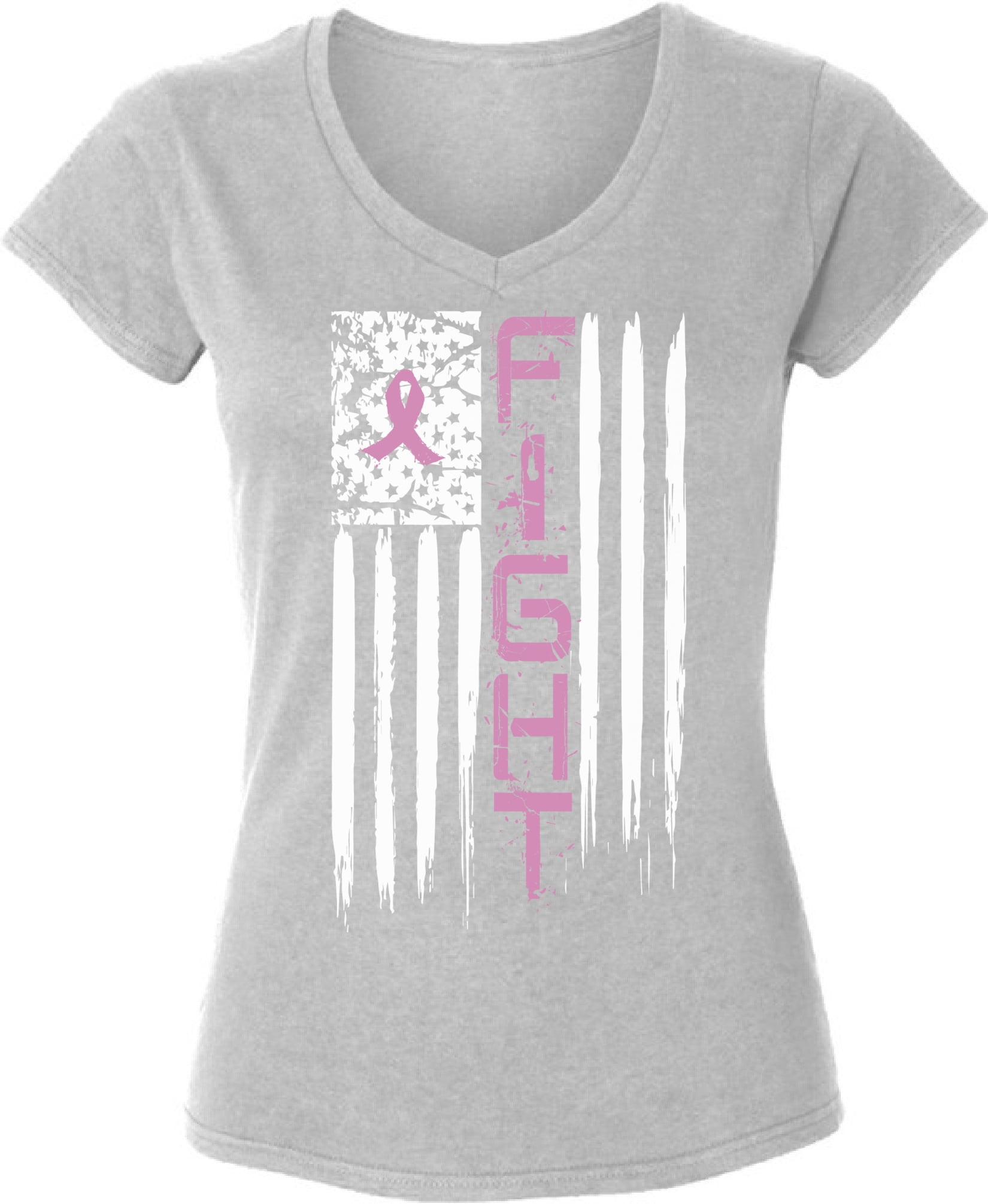 Fight Pink Flag Breast Cancer Awareness TShirt for Women Awareness ...