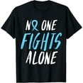 thumbnail image 1 of Fight Prostate Cancer Awareness Light Blue Ribbon Survivor T-Shirt, 1 of 4