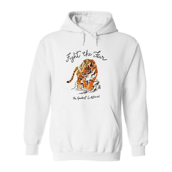 Fight The Fear Slogan  Hoodie Men -Image by Shutterstock, Male Small