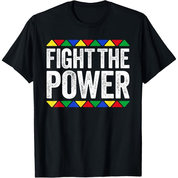 Fight The Power T-Shirt Black History Month Shirt T-ShirtMen and women, Black T-shirt, size: Extra large