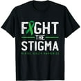thumbnail image 1 of Fight The Stigma Mental Health Awareness Green Ribbon T-Shirt, 1 of 4