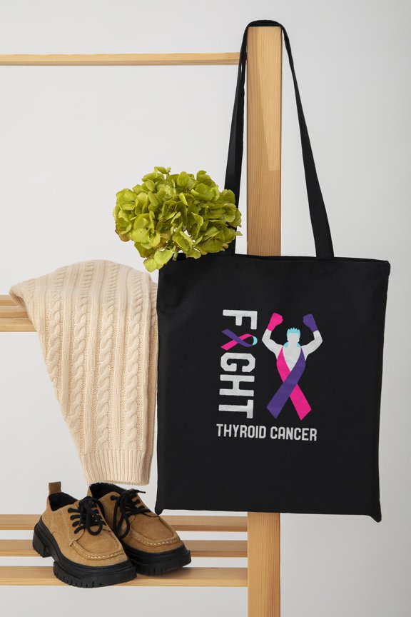 Fight Thyroid Cancer Awareness Survivor Fighter Print Unisex Tote Bag D390574