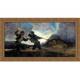 thumbnail image 1 of Fight With Cudgels 40x22 Large Gold Ornate Wood Framed Canvas Art by Francisco Goya, 1 of 2