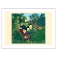 thumbnail image 1 of Fight between a Tiger and a Buffalo - From an Original Color Painting by Henri Rousseau c.1908 - Fine Art Matte Paper Print (Unframed) 18x24in, 1 of 4