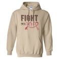 thumbnail image 1 of Fight for a Cure Hoodie Sweatshirt Unisex 2X-Large Sand, 1 of 5