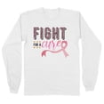 thumbnail image 1 of Fight for a Cure Long Sleeve Shirt Unisex Large White, 1 of 5