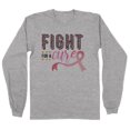 thumbnail image 1 of Fight for a Cure Long Sleeve Shirt Unisex Medium Grey, 1 of 5