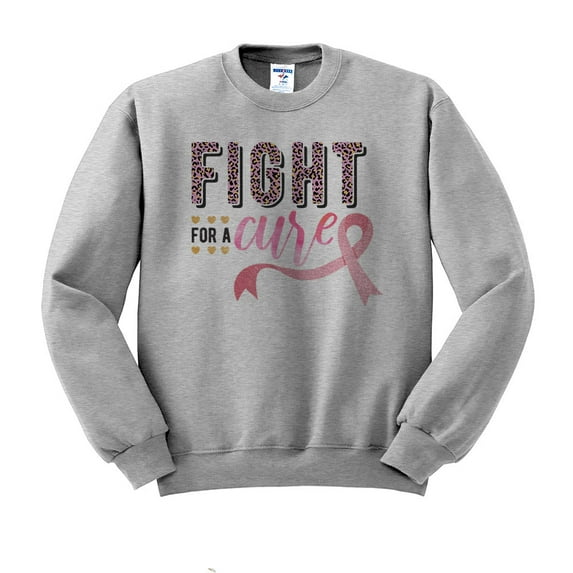 Fight for a Cure Sweatshirt Unisex Small Grey