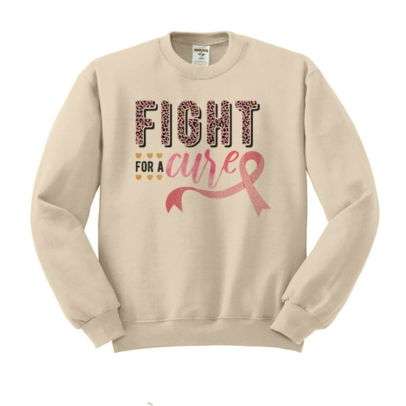 Fight for a Cure Sweatshirt Unisex Small Sand