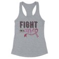 thumbnail image 1 of Fight for a Cure Tank Top Fitted Racerback Women's Large Heather Grey, 1 of 5