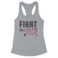 thumbnail image 1 of Fight for a Cure Tank Top Fitted Racerback Women's X-Large Heather Grey, 1 of 5