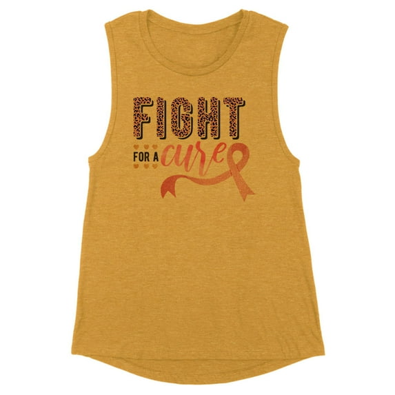 Fight for a Cure Women's Muscle Tank X-Large Antique Gold