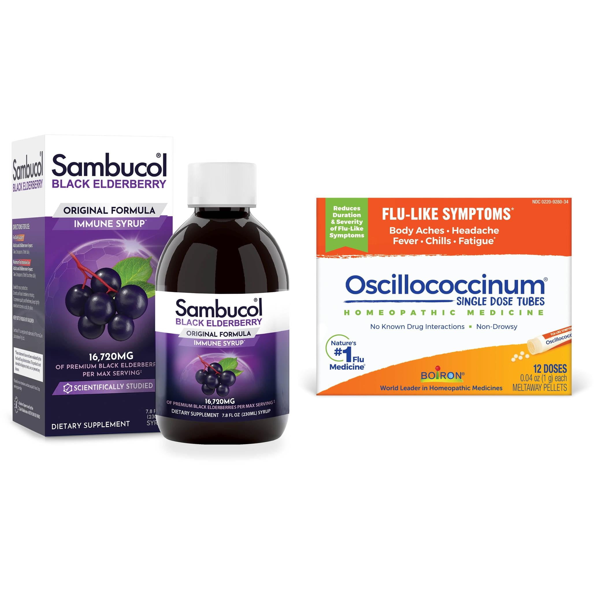 Fight the flu with Boiron Oscillococcinum &amp; Sambucol Elderberry Syrup