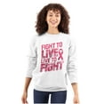 thumbnail image 1 of Fight to Live Breast Cancer Women Plus Size Crewneck Sweatshirt Brisco Brands 3X, 1 of 5