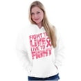 thumbnail image 1 of Fight to Live Breast Cancer Women Plus Size Graphic Pullover Hoodie Brisco Brands 2X, 1 of 4