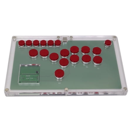 Fightbox B1-PC Ultra-Thin All Buttons Game Controller For PC USB Hot-Swap Cherry MX DIY Clear Red