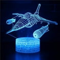 thumbnail image 1 of Fighter 3D Night Light 16 Color Change Lamp Acrylic Flat ABS Base USB Charger Home Decoration Toy Brithday Kid Children Gift, 1 of 5
