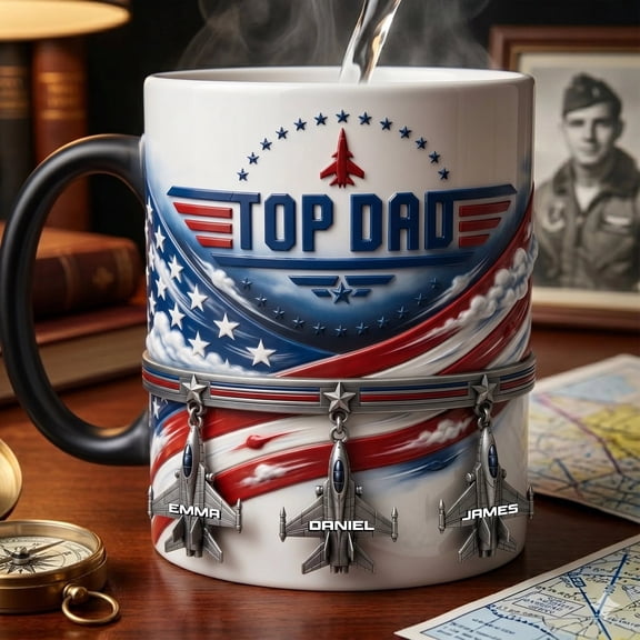 Fighter Aircraft Magic Mug - Personalized Gifts For Dads