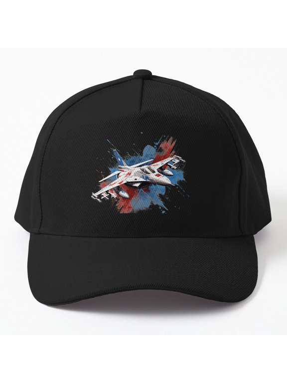 Fighter Airplane Baseball Cap, Military Aviation Aircraft Graphic Design, Classic Everyday Hat